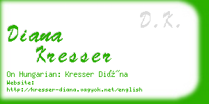 diana kresser business card